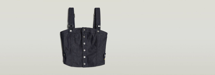top bustier con spalline staccabili