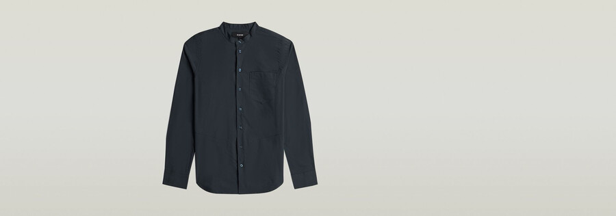 camicia a maniche lunghe in popeline sottile