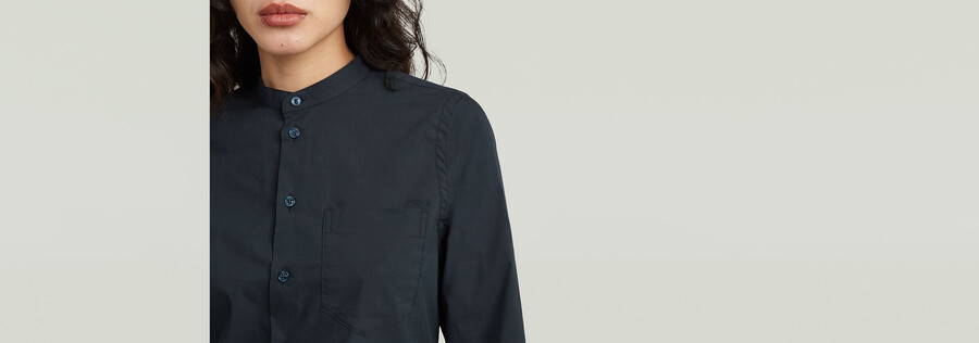 camicia a maniche lunghe in popeline sottile