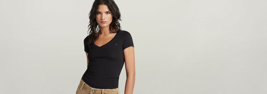 base v-neck cap top