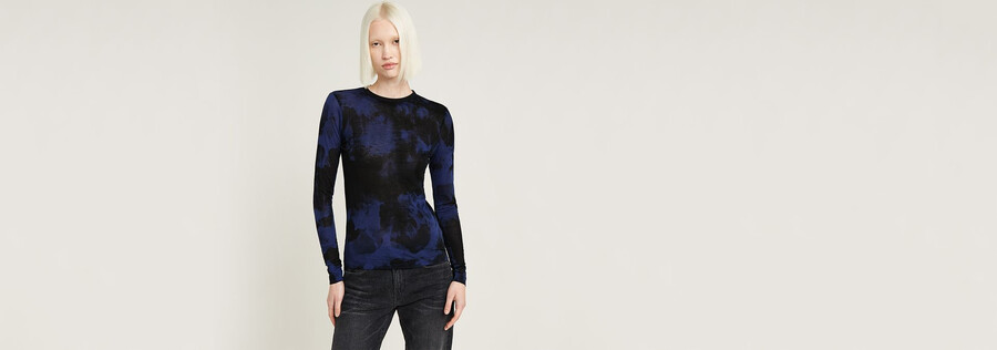top slim lavaggio vintage