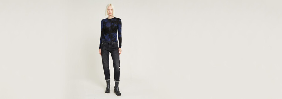 top slim lavaggio vintage