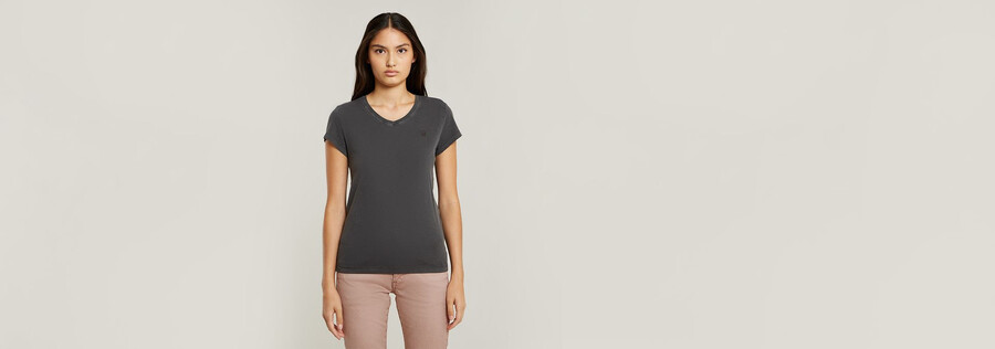 top aderente con scollo a v eyben 2.0 tinto in capo