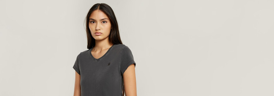 top aderente con scollo a v eyben 2.0 tinto in capo
