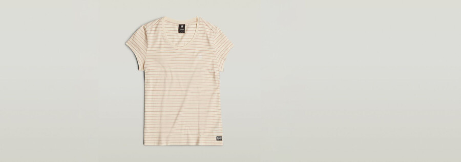 top aderente con scollo a v a righe eyben 2.0