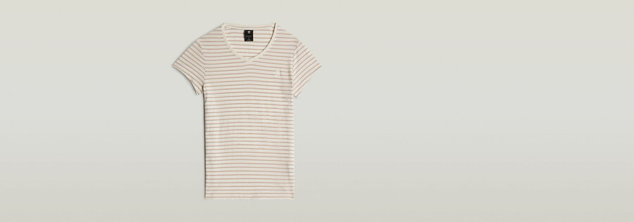 maglietta a righe eyben slim con scollo a v 2.0