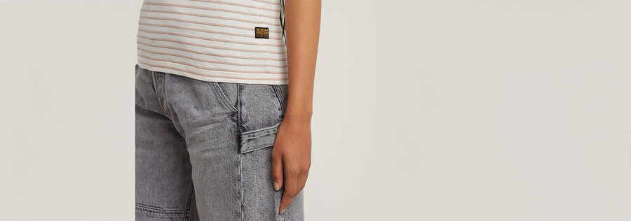 maglietta a righe eyben slim con scollo a v 2.0