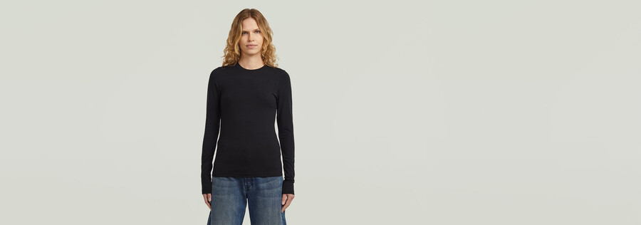 maglietta slim fit crew