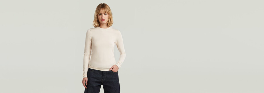 maglietta slim fit crew