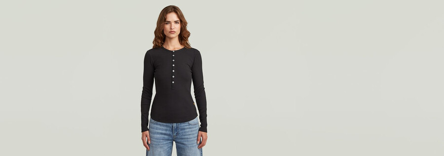maglietta henley slim
