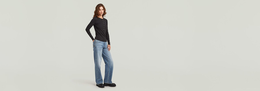 maglietta henley slim