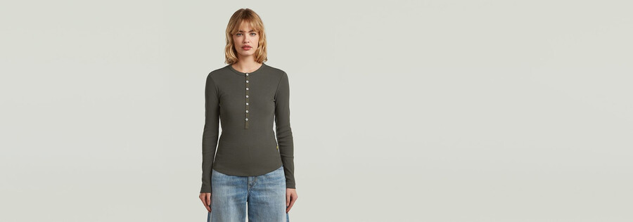 maglietta henley slim