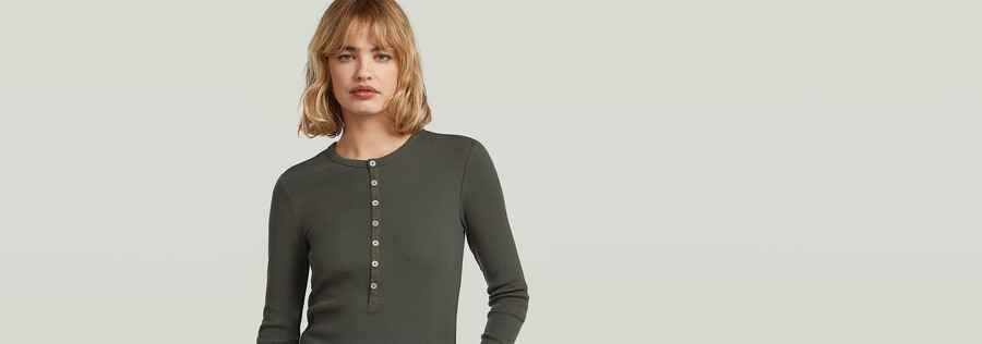 maglietta henley slim