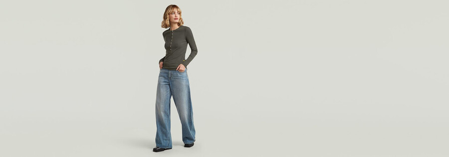 maglietta henley slim