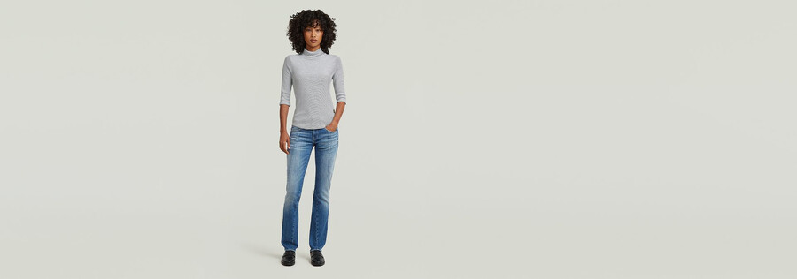 t-shirt slim a righe finte