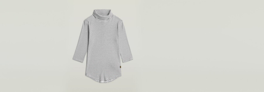 t-shirt slim a righe finte
