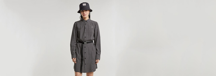 abito camicia con cintura