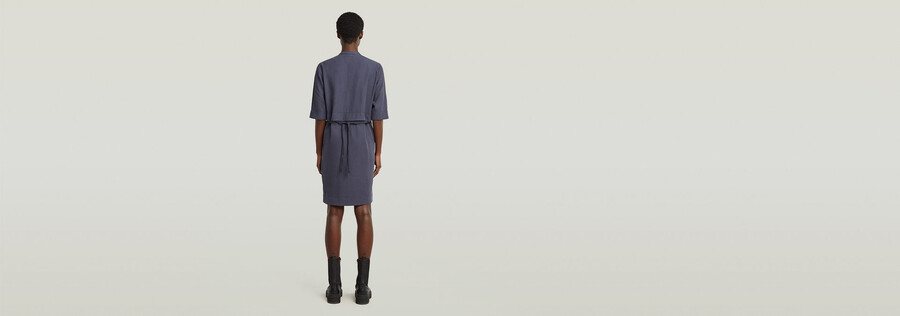 abito camicia con mezza abbottonatura