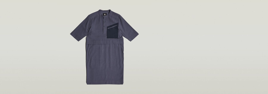 abito camicia con mezza abbottonatura