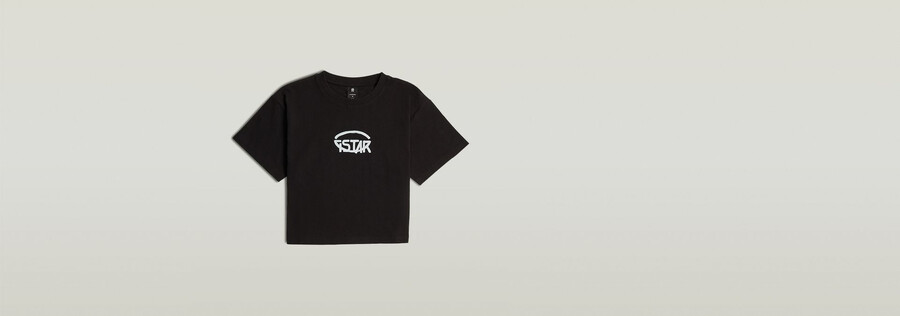 top rilassato con logo corto