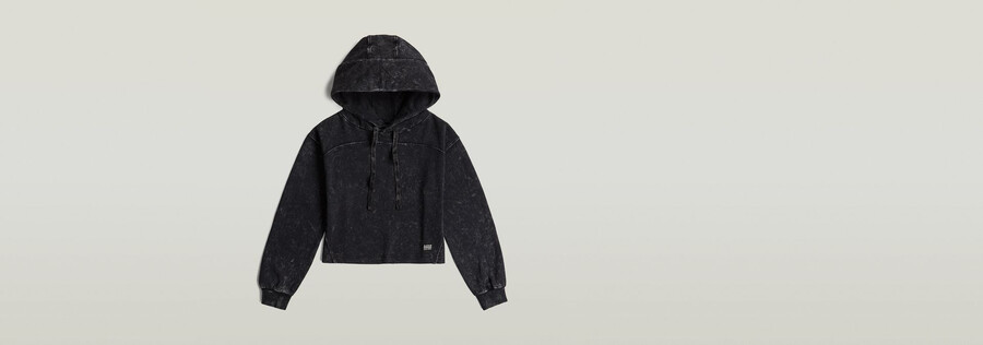 maglione con cappuccio overdyed