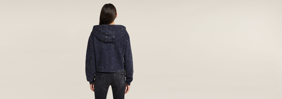 maglione con cappuccio overdyed