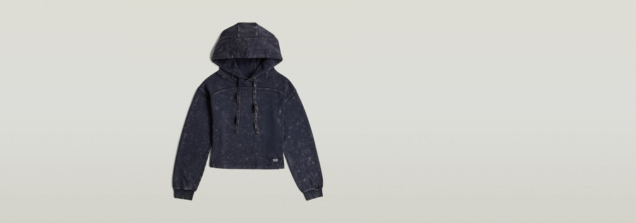 maglione con cappuccio overdyed