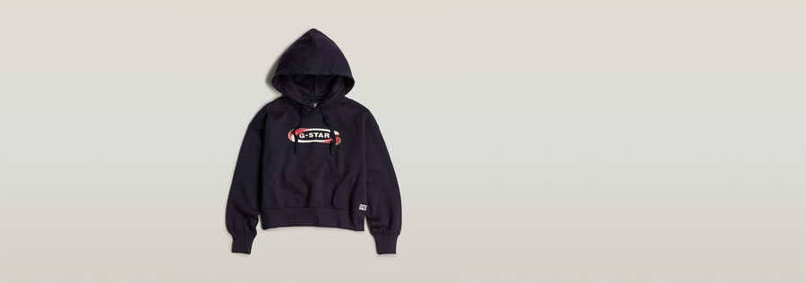 felpa con cappuccio larga con logo old skool