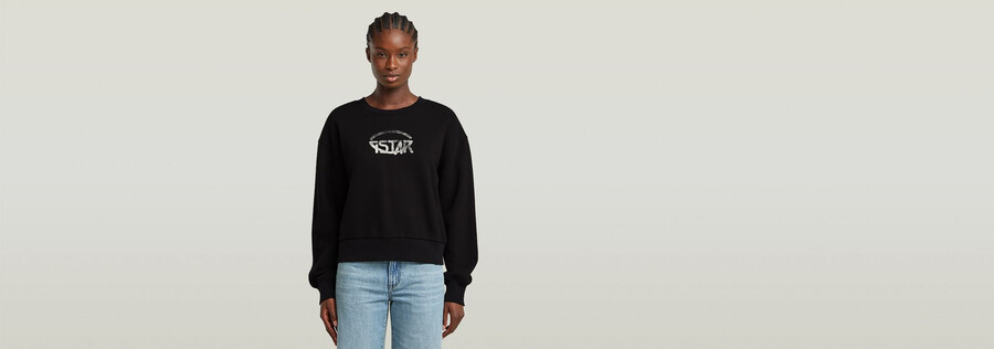 maglione largo con logo
