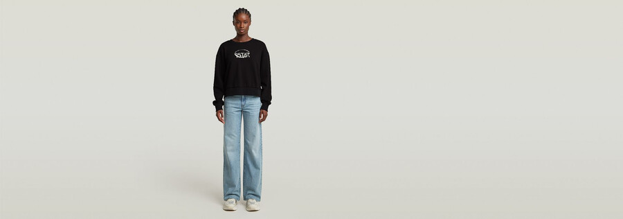 maglione largo con logo