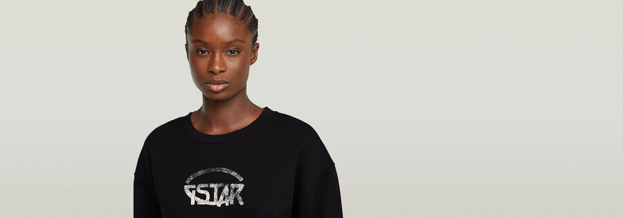 maglione largo con logo