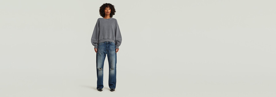 maglione oversize a maniche larghe tinto in capo