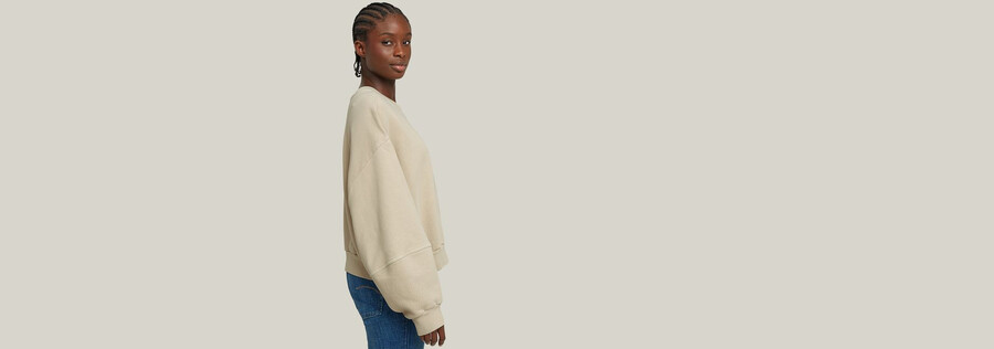 maglione oversize a maniche larghe tinto in capo