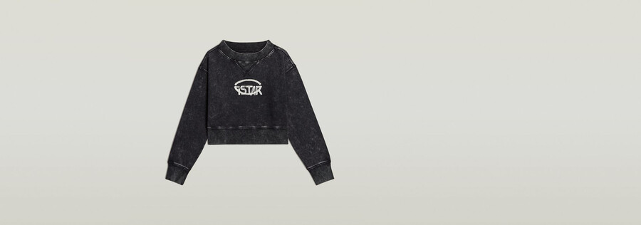 maglione ampio con logo corto tinto in capo