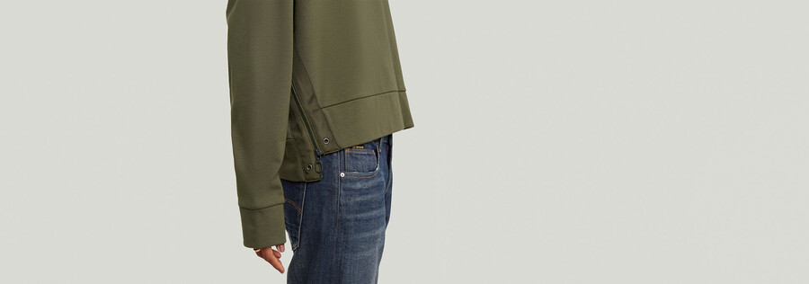 maglione con cerniera da motociclista