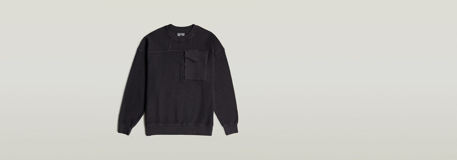 maglione oversize con tasche miste