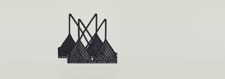 confezione da 2 bralette a triangolo in rete