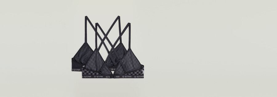 confezione da 2 bralette a triangolo in rete