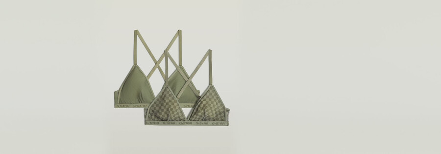 confezione da 2 bralette a triangolo in rete