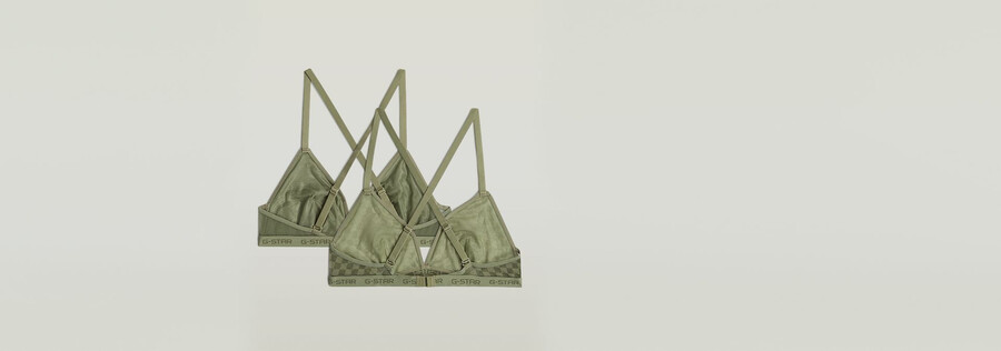 confezione da 2 bralette a triangolo in rete