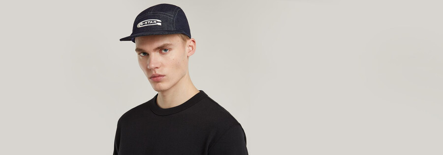 cappellino a 5 pannelli con visiera piatta