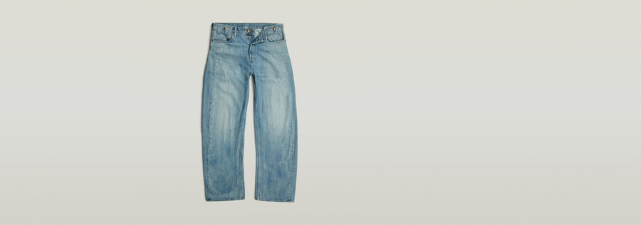 jeans larghi piegati