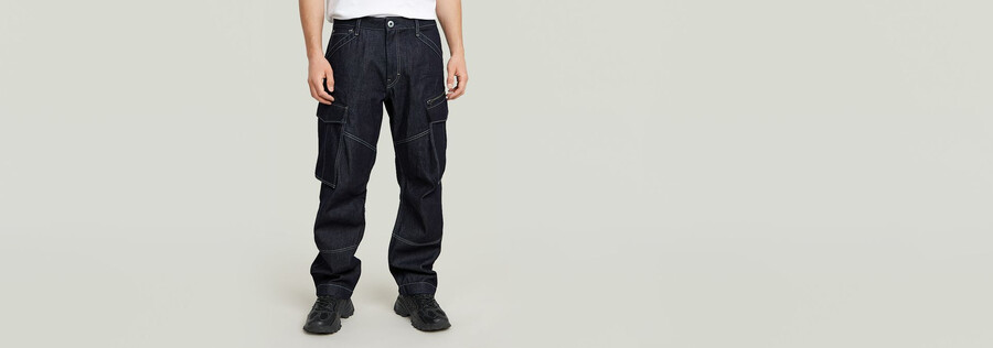 jeans larghi in denim rovic