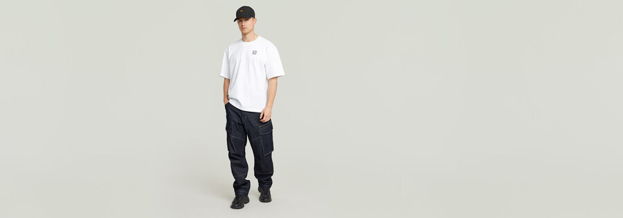 jeans larghi in denim rovic