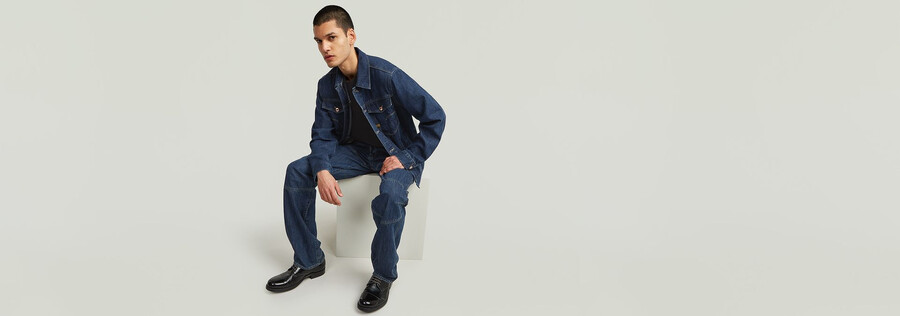 giacca in denim arc 3d