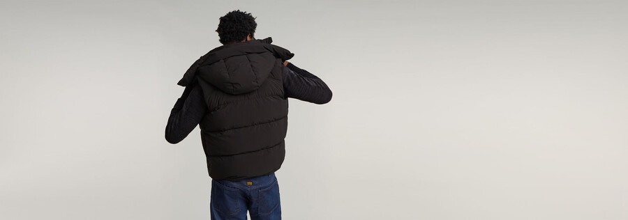 gilet imbottito con cappuccio g-whistler 2.0