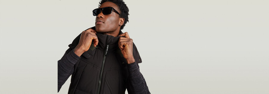 gilet imbottito con cappuccio g-whistler 2.0
