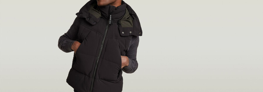 gilet imbottito con cappuccio g-whistler 2.0