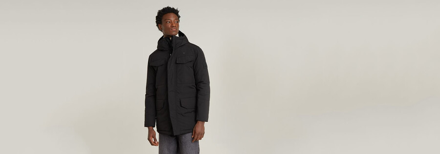 parka imbottito con cappuccio vodan