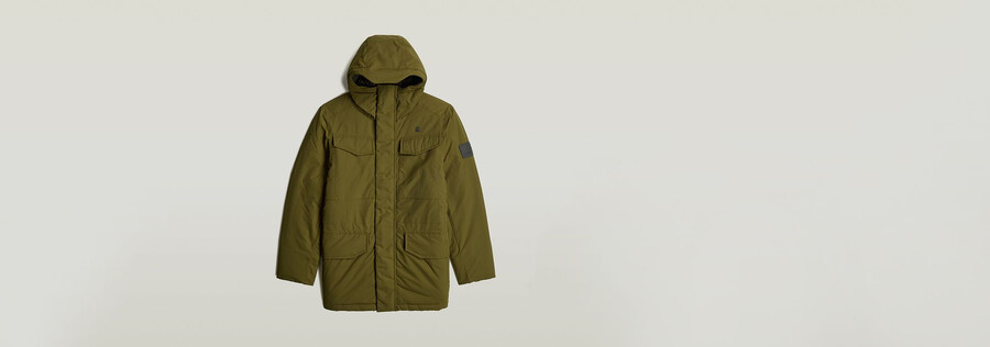 parka imbottito con cappuccio vodan